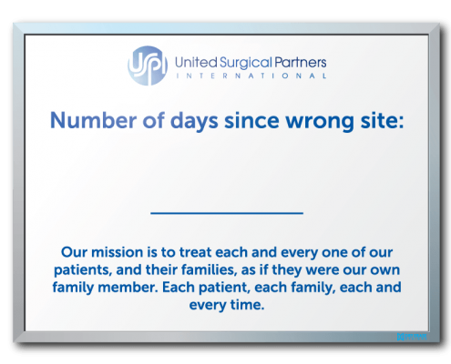 United Surgical Partners International Surgical Tracker Dry Erase Boards