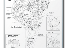 San Francisco Botanical Garden Nursery Complex Layout Markerboard