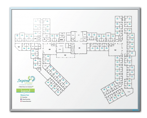 Validus Senior Living Facility Layout Dry Erase Board