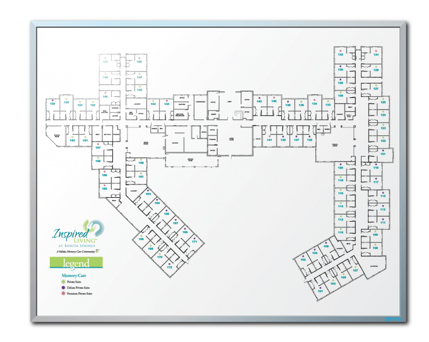 Validus Senior Living Facility Layout Dry Erase Board