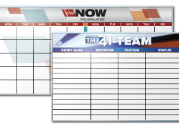 WTMJ TV Channel 4 Calendar and Tracking Dry Erase Boards