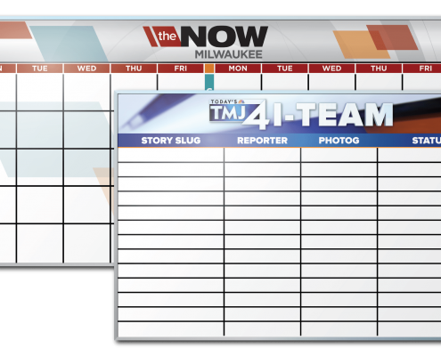 WTMJ TV Channel 4 Calendar and Tracking Dry Erase Boards