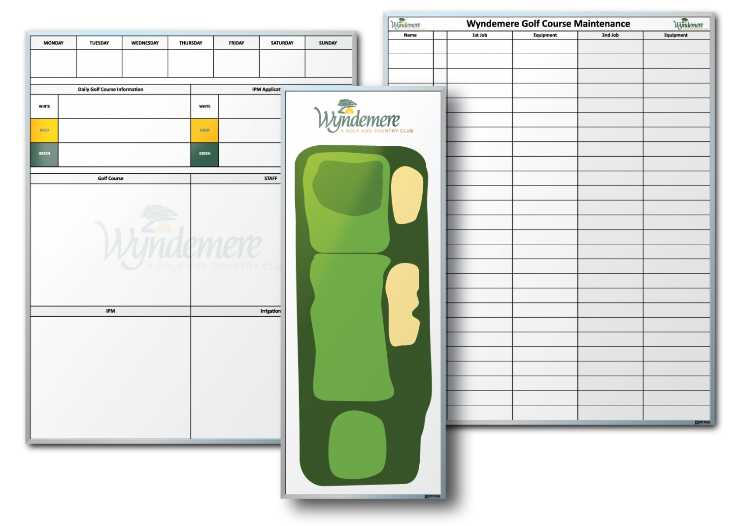 WyndemereGolfCourse_MaintenanceBoard_60x48vertical Dry Erase Designs