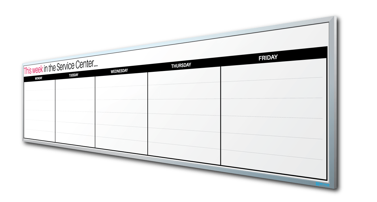 ACSET Custom Week At A Glance Markerboard Custom Dry Erase Whiteboards